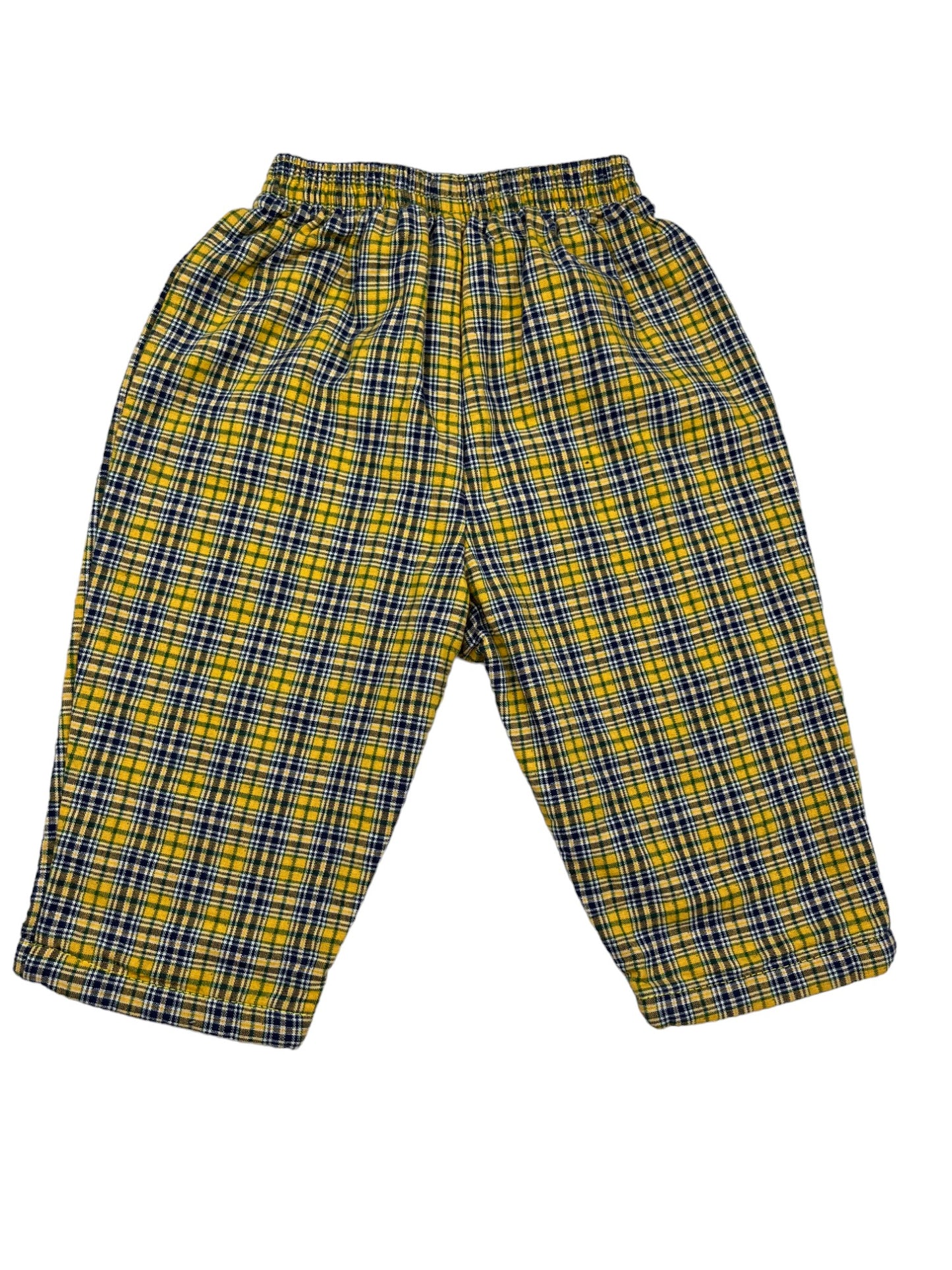 Pantalon vintage tartan jaune - 1 an