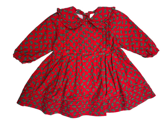 Robe rouge manches longues - 1 an