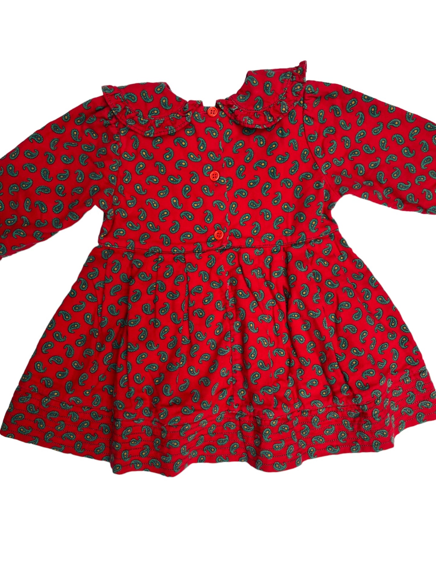 Robe rouge manches longues - 1 an