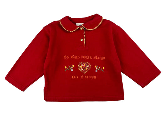 Pull vintage rouge - 3 ans