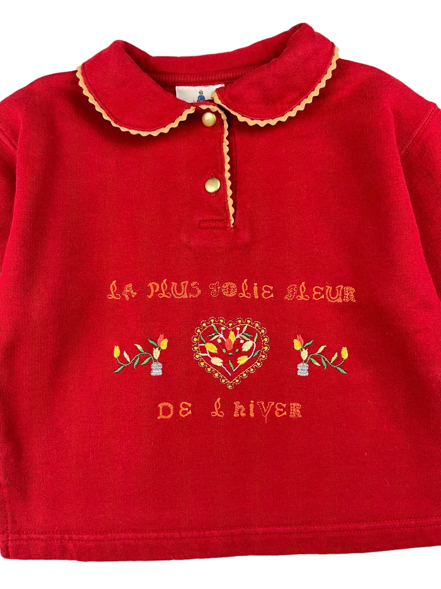 Pull vintage rouge - 3 ans