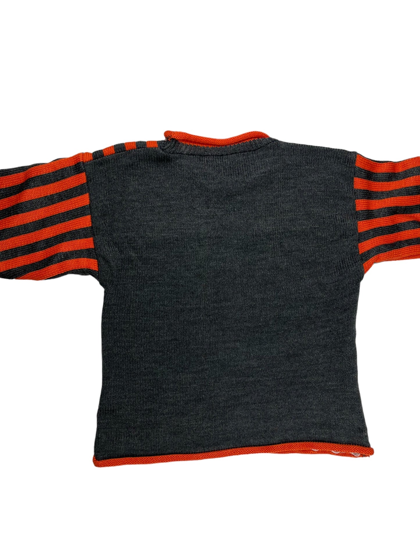 Pull vintage rouge et noir - 8 ans