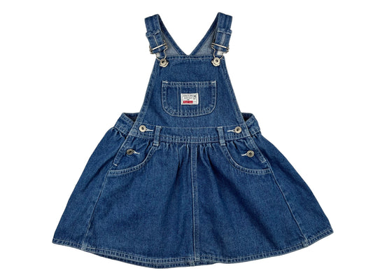 Salopette-robe en jean vintage - 3 ans