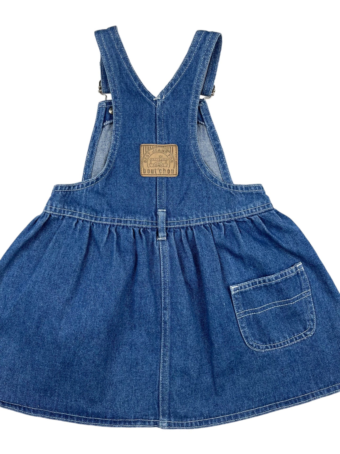 Salopette-robe en jean vintage - 3 ans