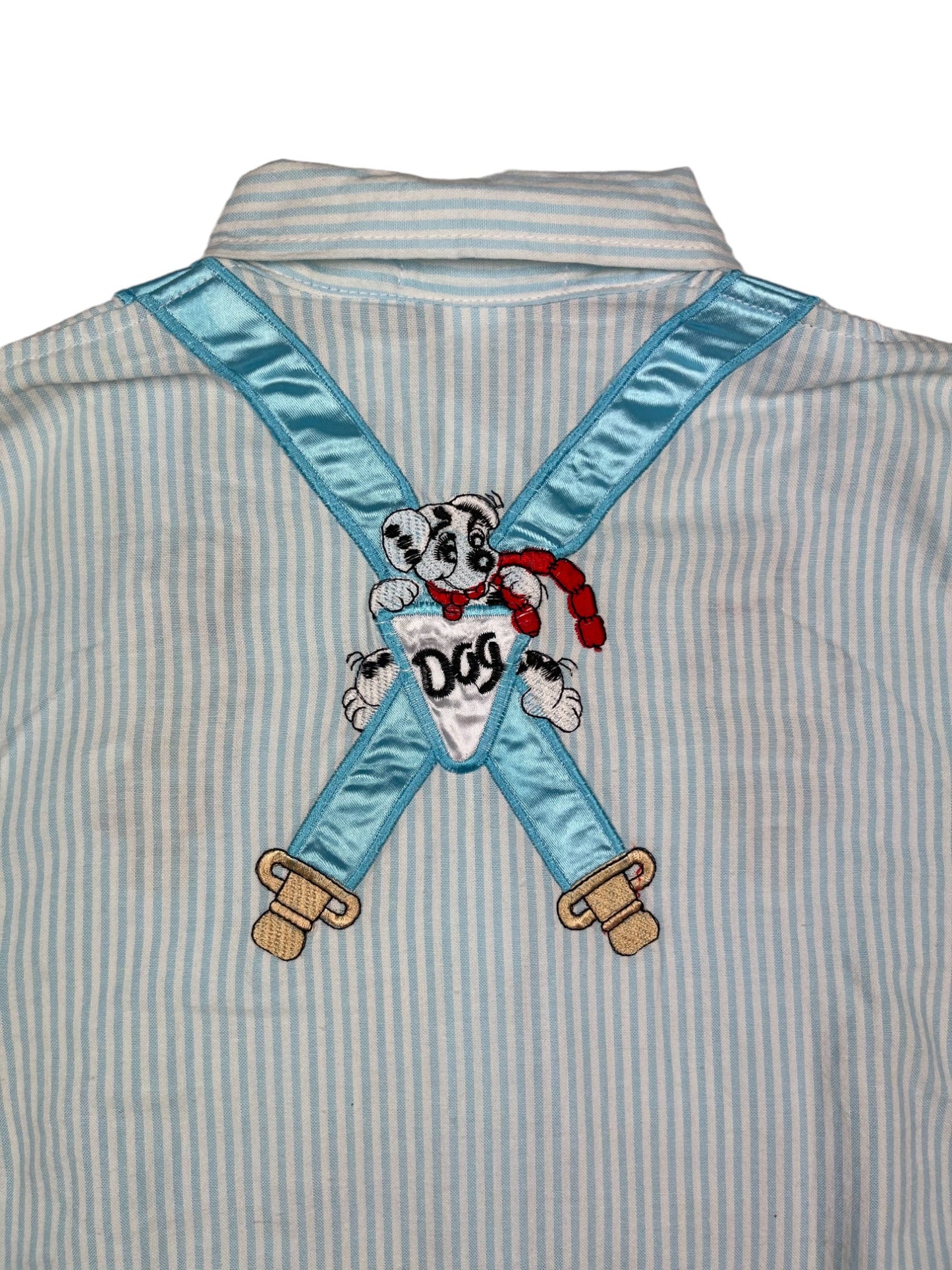 Chemise vintage bleu dalmatien - 8 ans