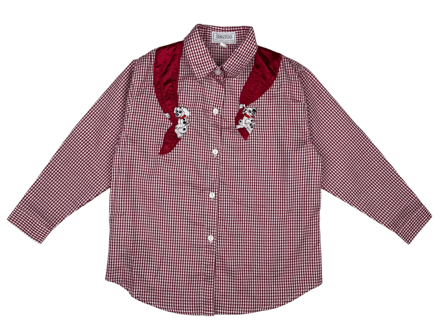 Chemise vintage rouge dalmatien - 8 ans