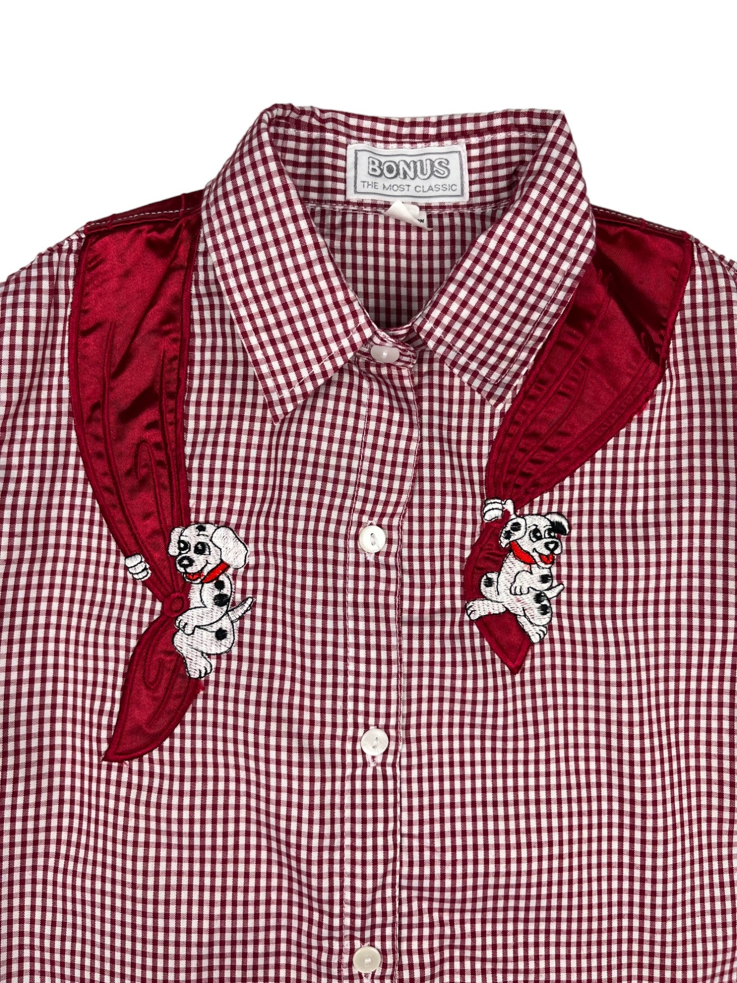 Chemise vintage rouge dalmatien - 8 ans