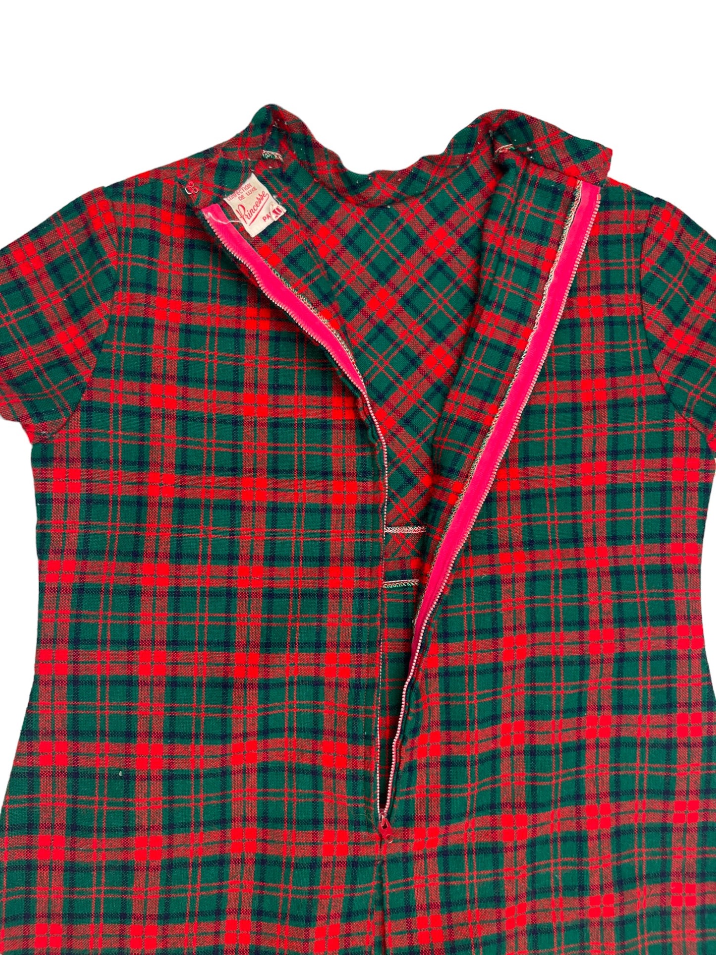 Robe tartan vintage - 10 ans