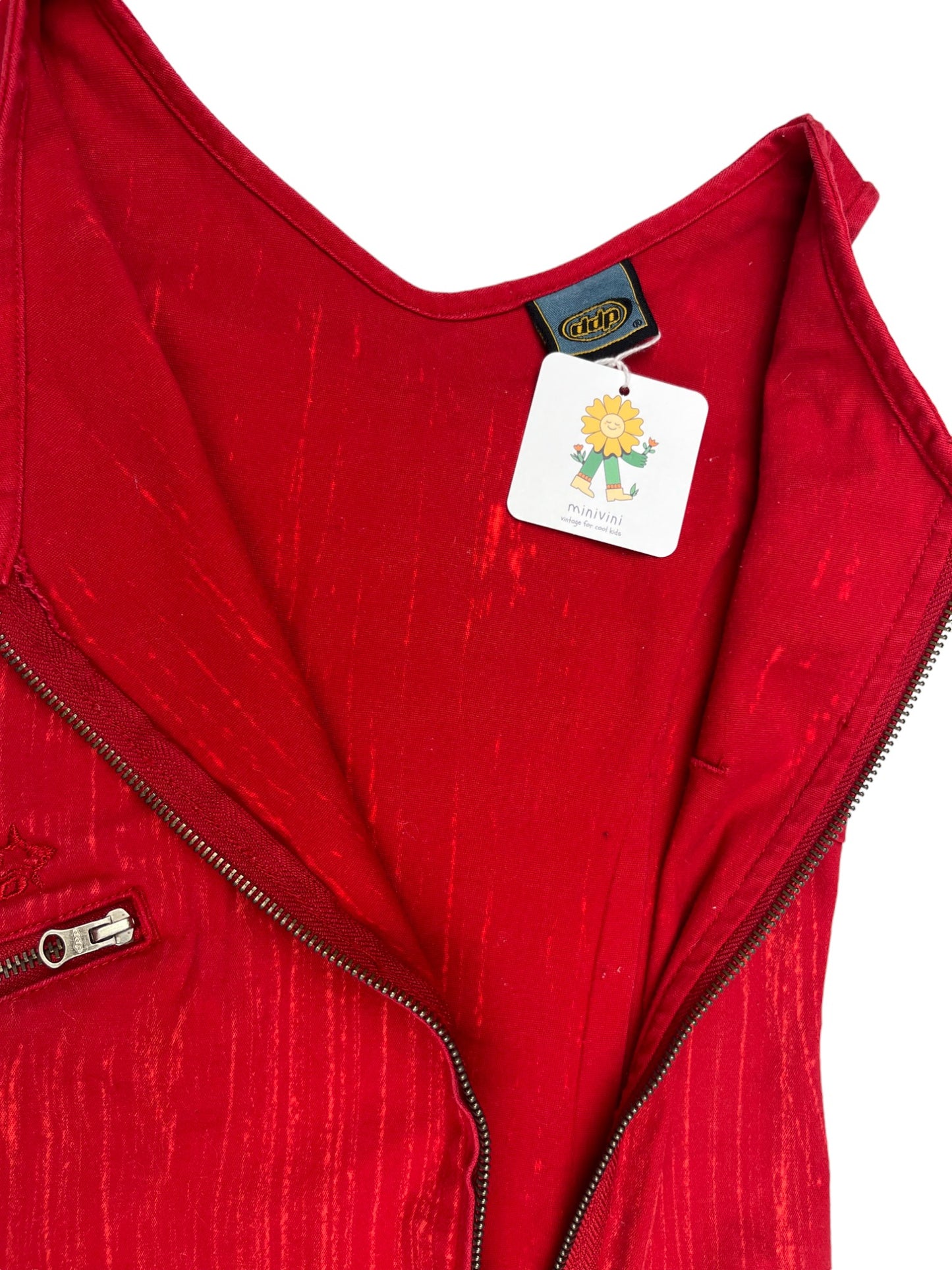 Robe vintage DDP rouge - 5 ans