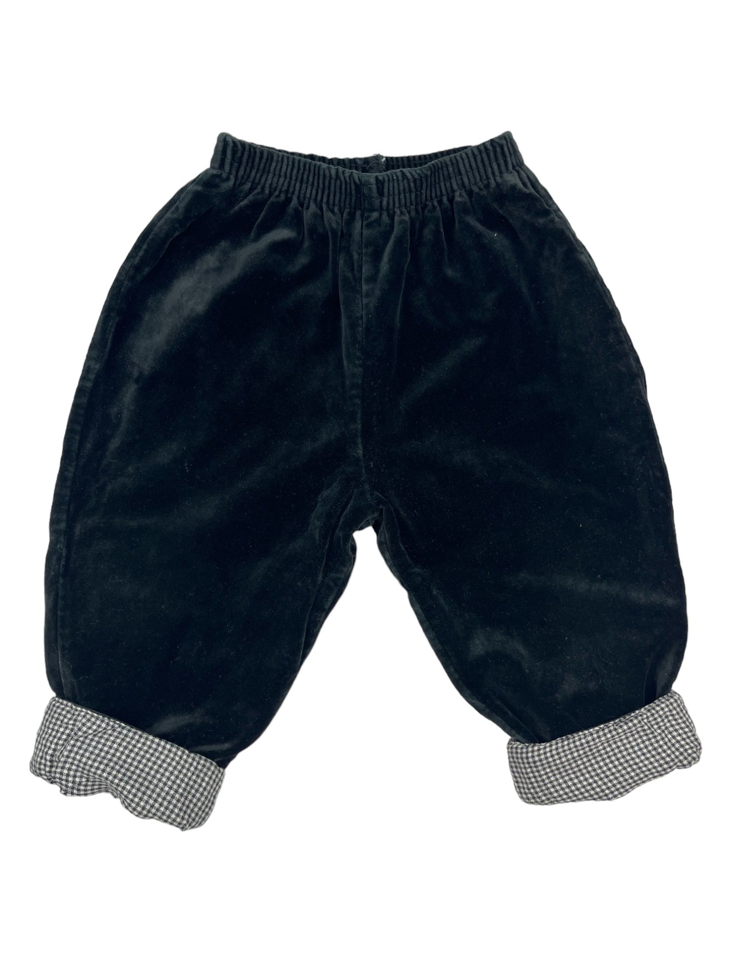 Pantalon vintage en velours noir - 2 ans