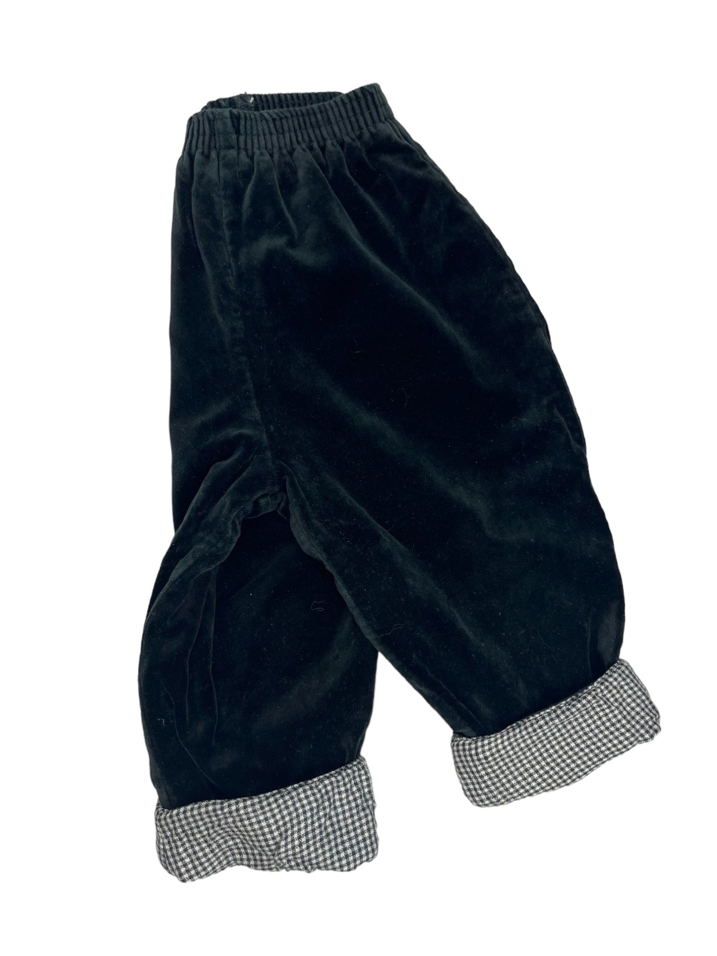 Pantalon vintage en velours noir - 2 ans