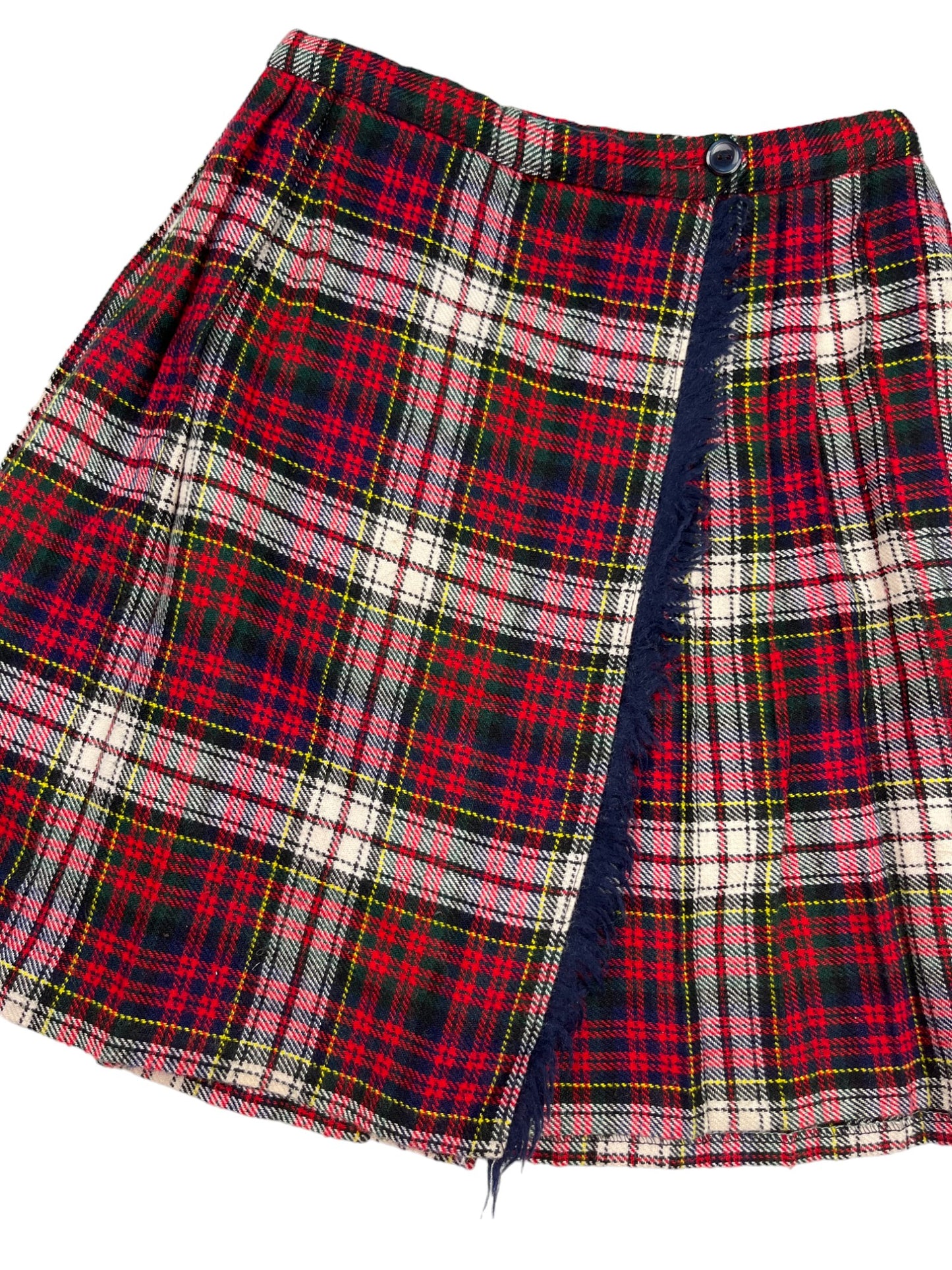 Jupe vintage portefeuille tartan - 10 ans