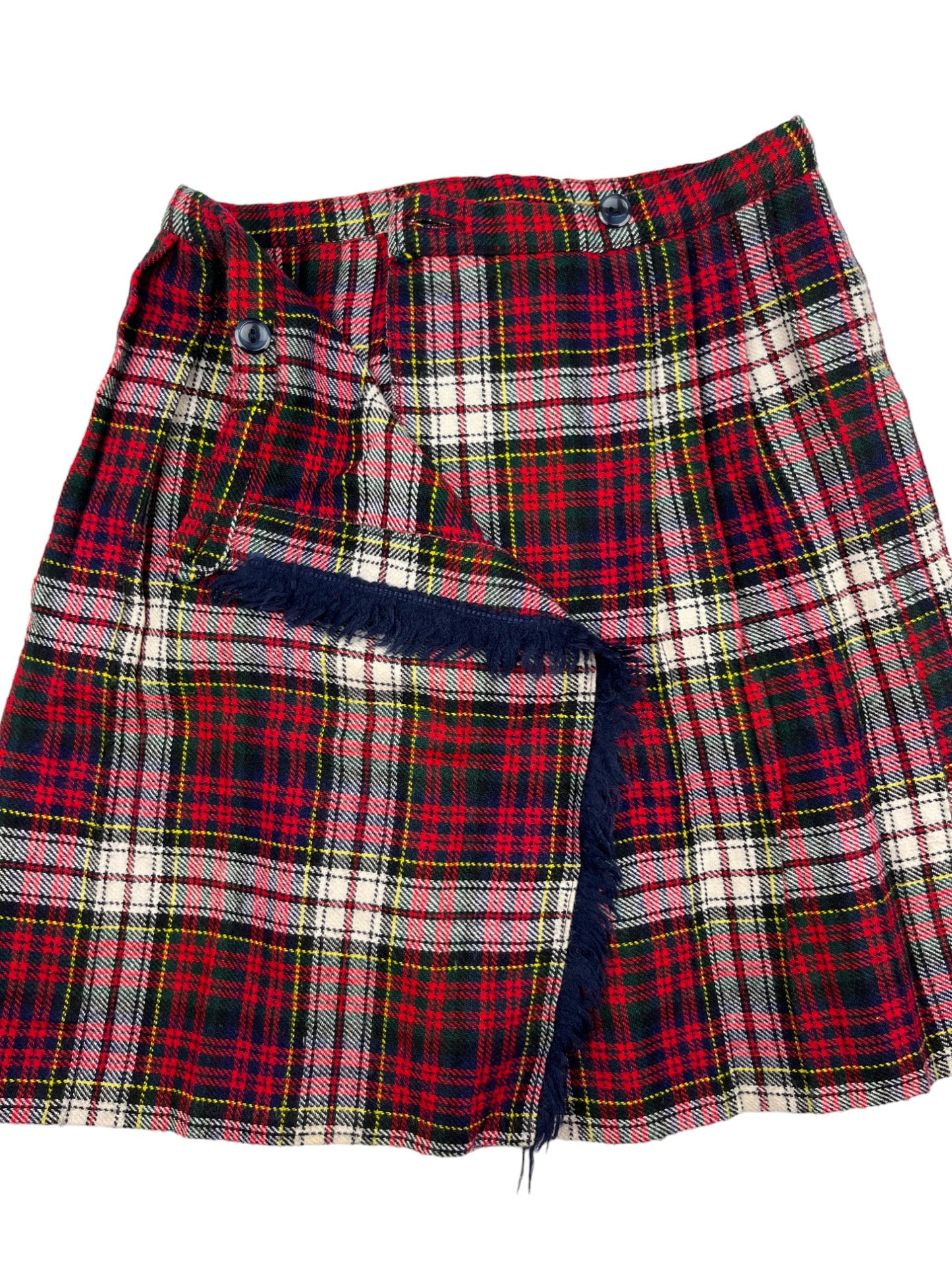 Jupe vintage portefeuille tartan - 10 ans