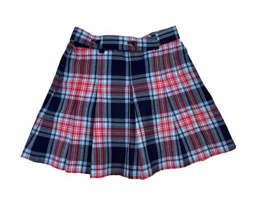 Jupe vintage tartan bleue - 10 ans