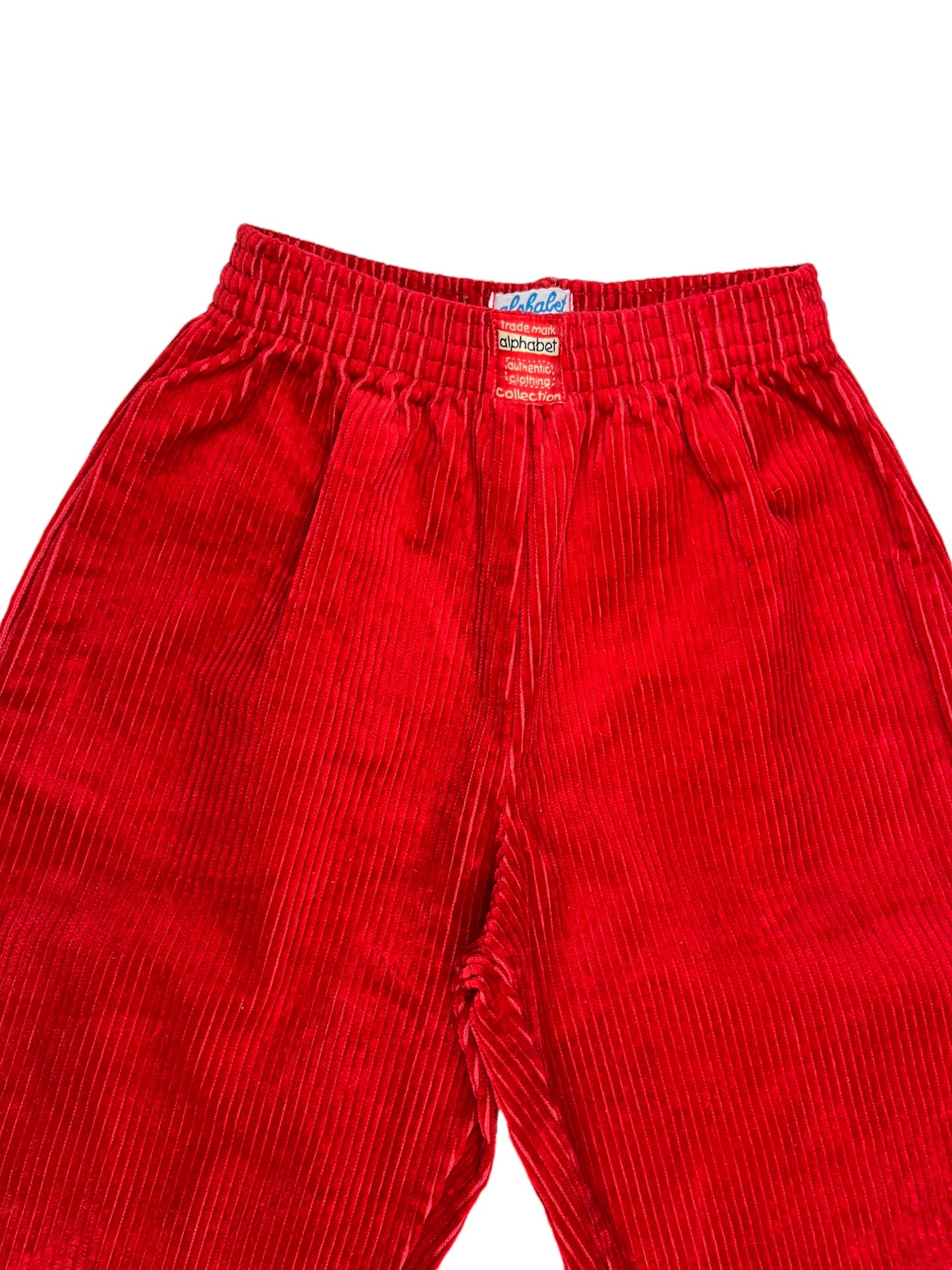 Pantalon vintage velours côtelé rouge - 8 ans