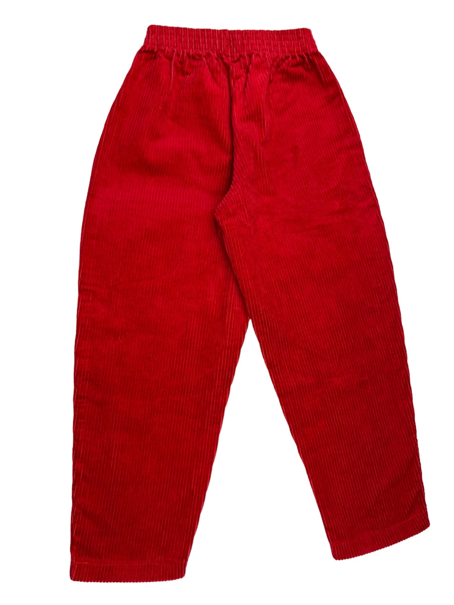 Pantalon vintage velours côtelé rouge - 8 ans