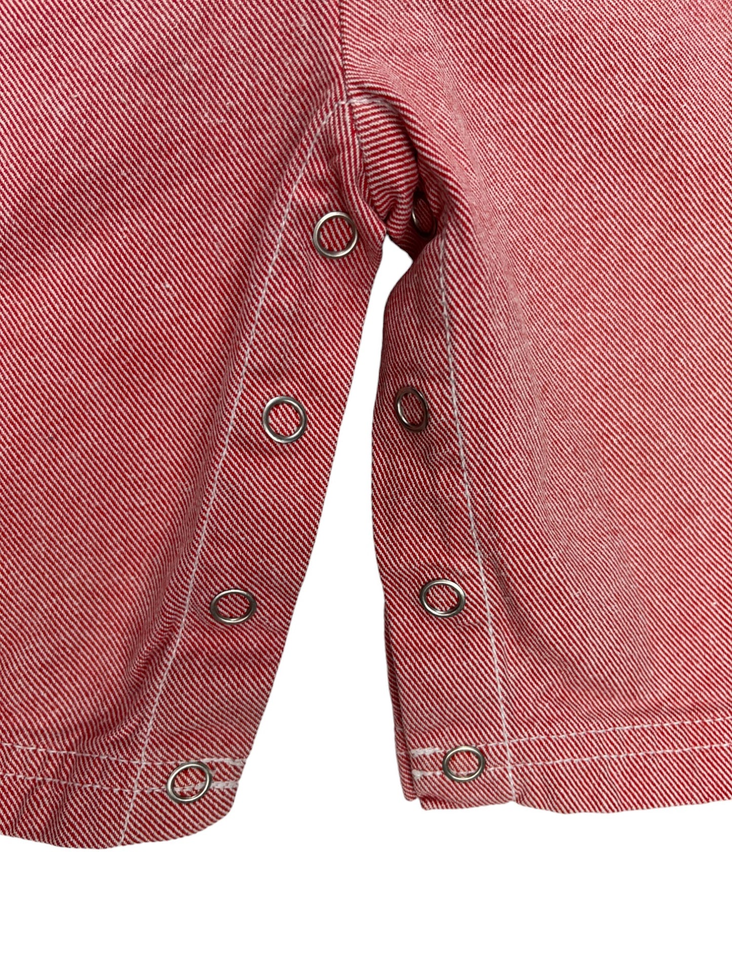 Salopette denim rouge - 6 mois