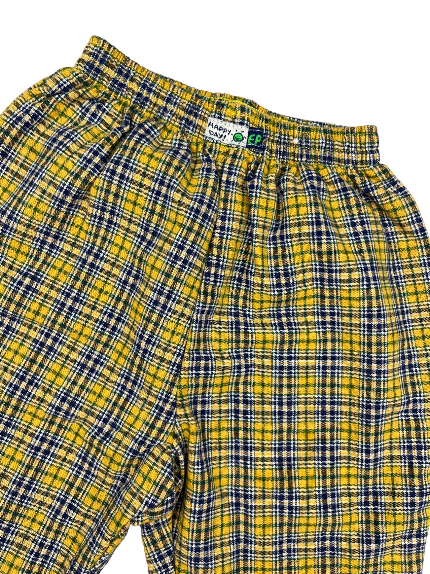 Pantalon vintage tartan jaune - 1 an