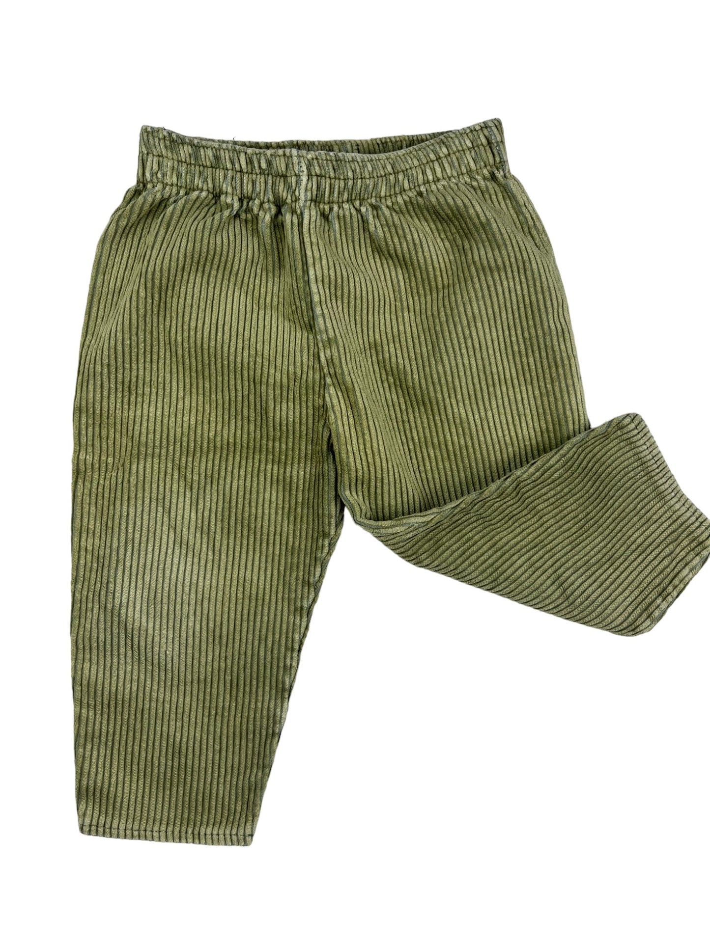 Pantalon vintage velours côtelé vert - 1 an