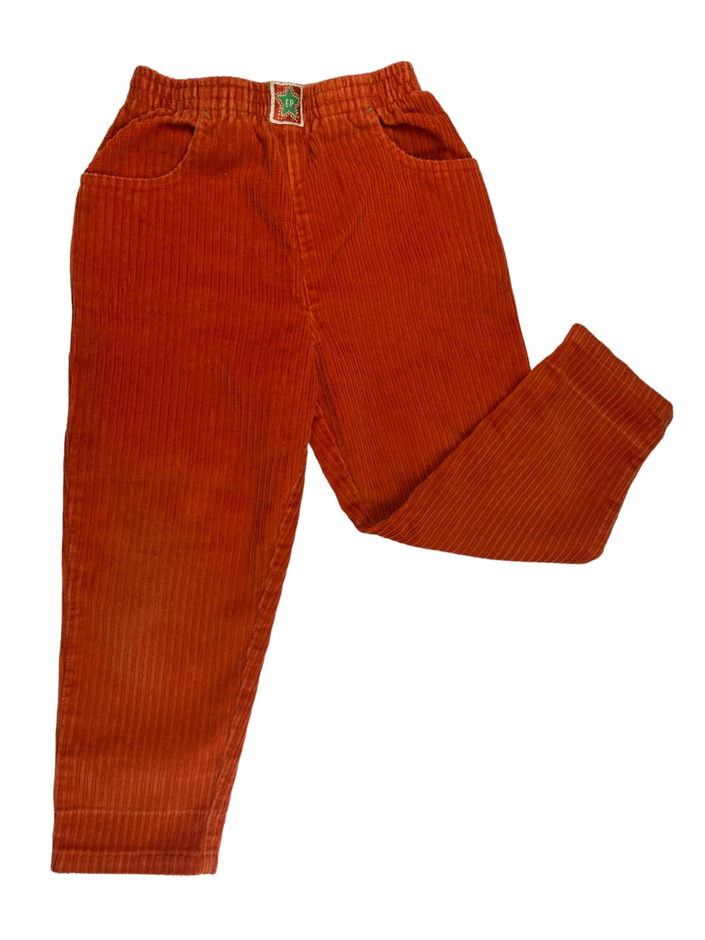 Pantalon vintage velours côtelé orange - 5 ans