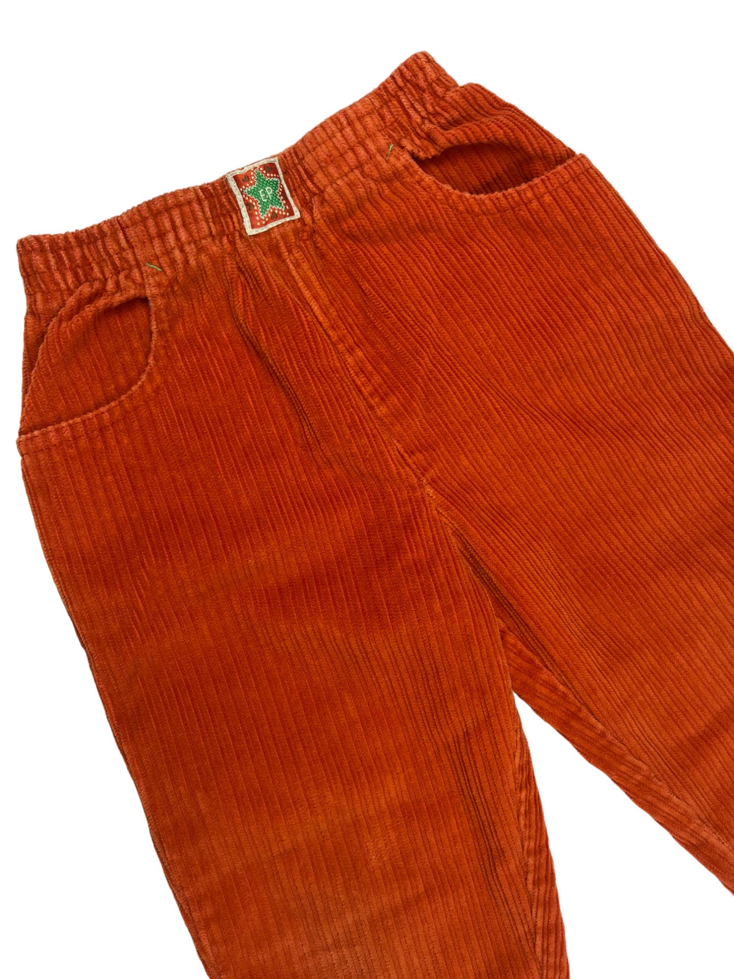 Pantalon vintage velours côtelé orange - 5 ans