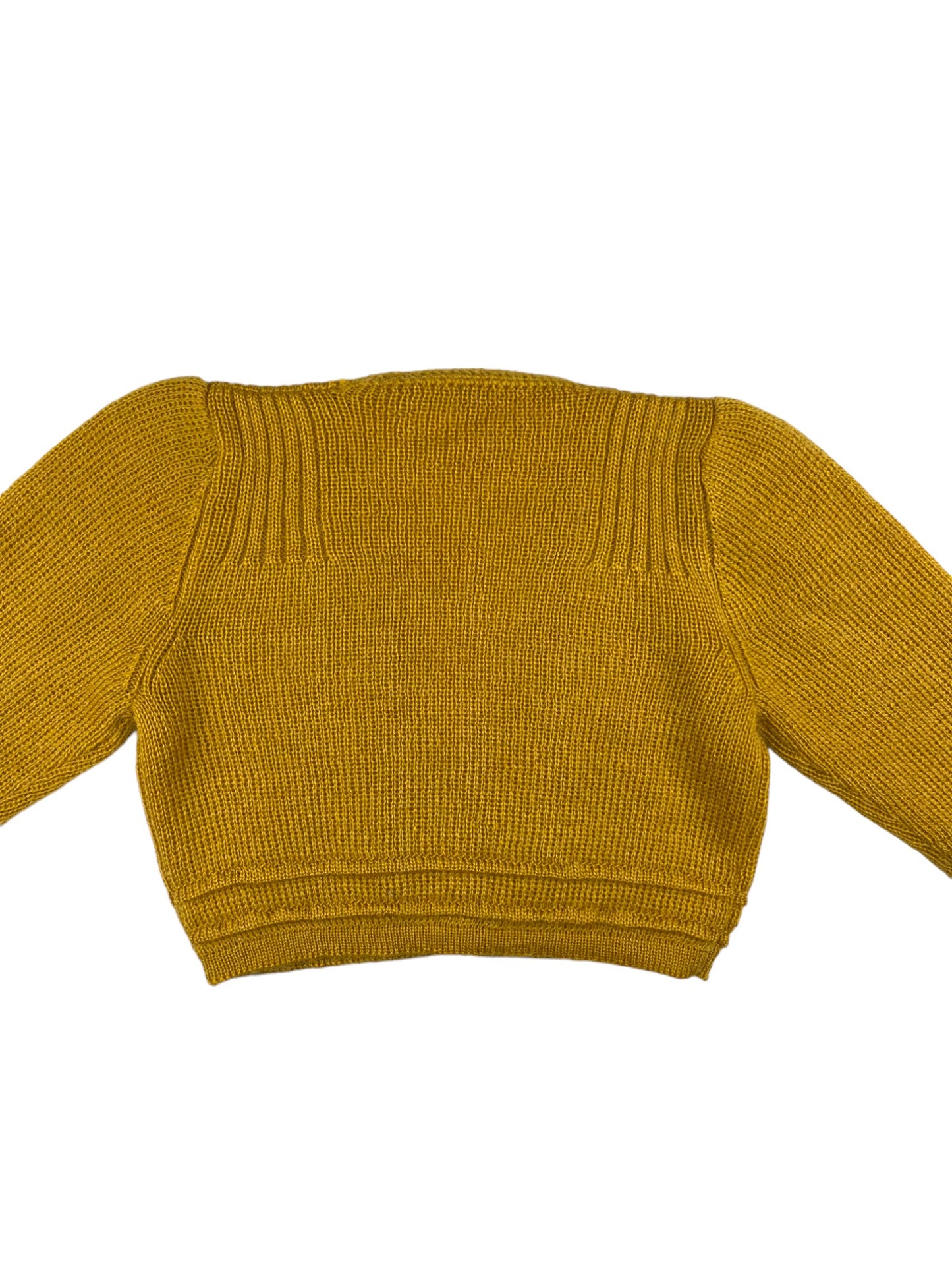 Gilet court jaune ocre vintage - 6 ans