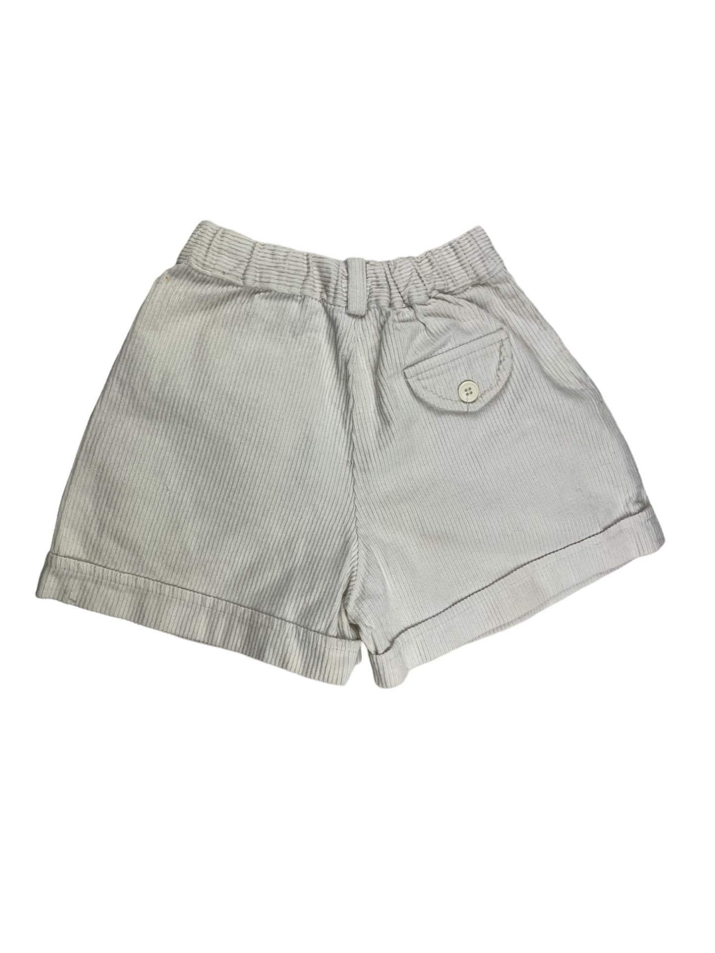 Short vintage en velours blanc - 6 ans