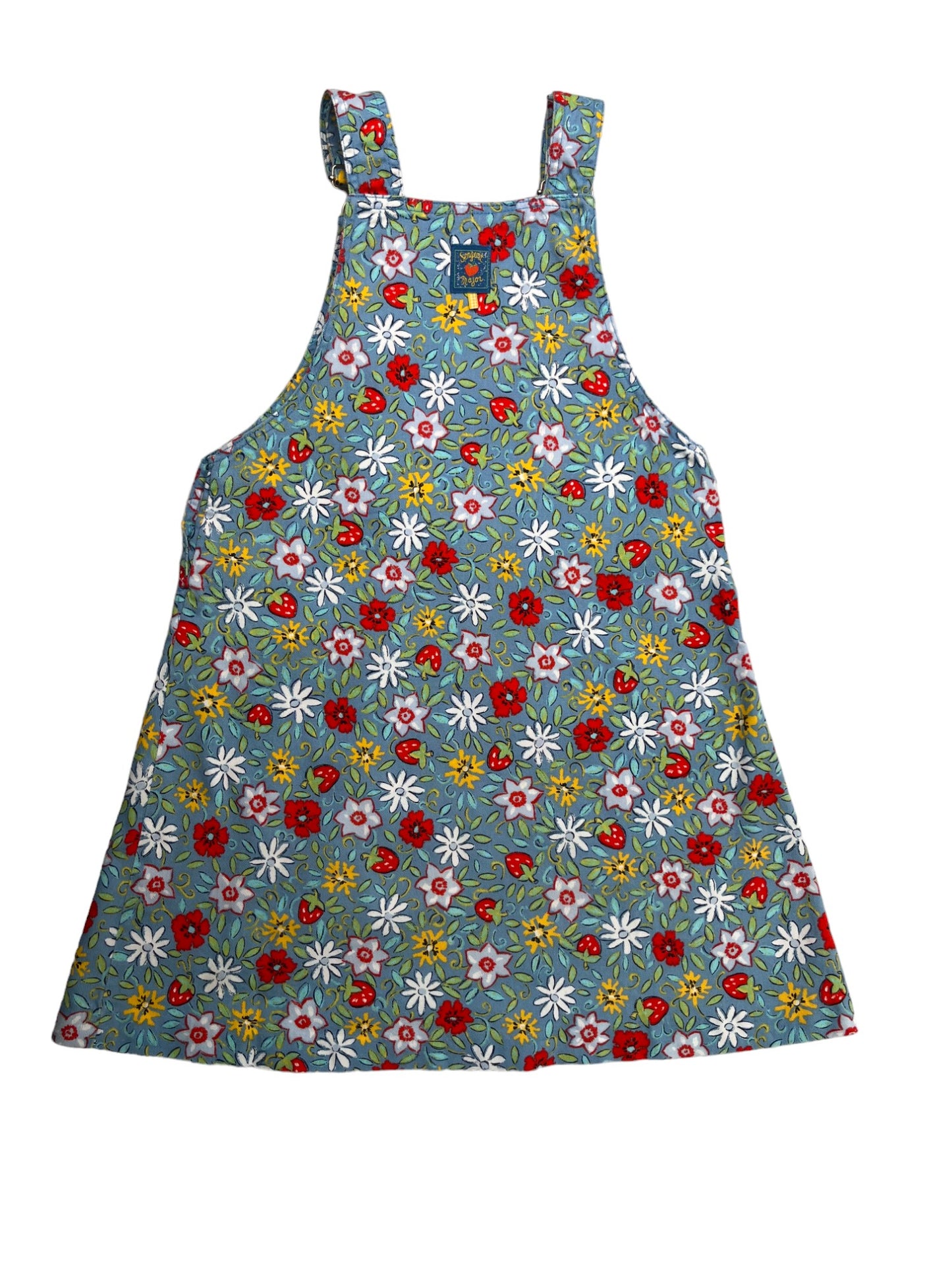 Robe salopette vintage en denim - 8 ans