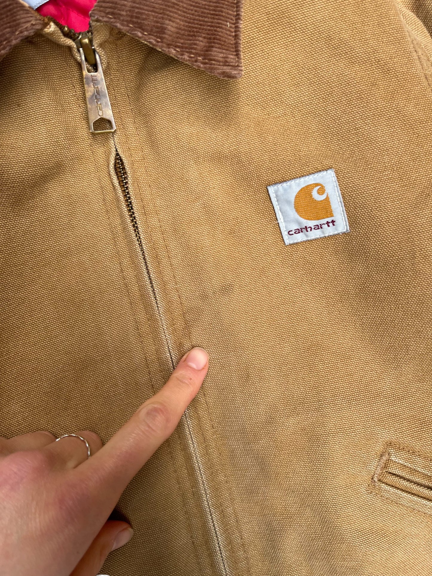 Veste Carhartt vintage beige à col 8/10 ans