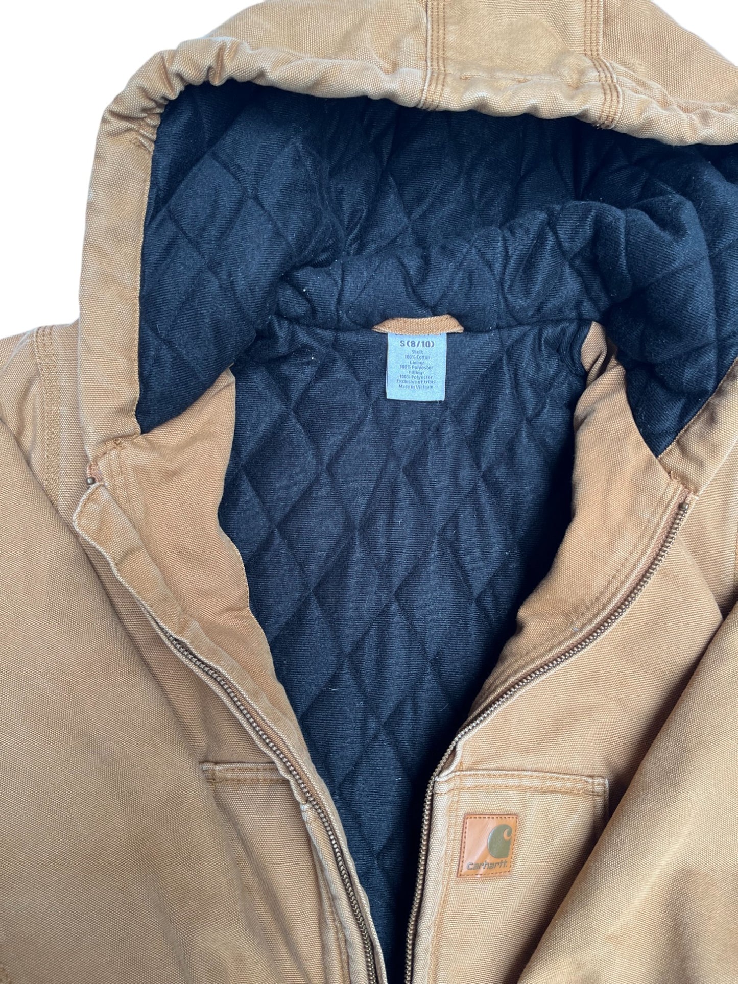 Veste Carhartt vintage beige à capuche 10 ans