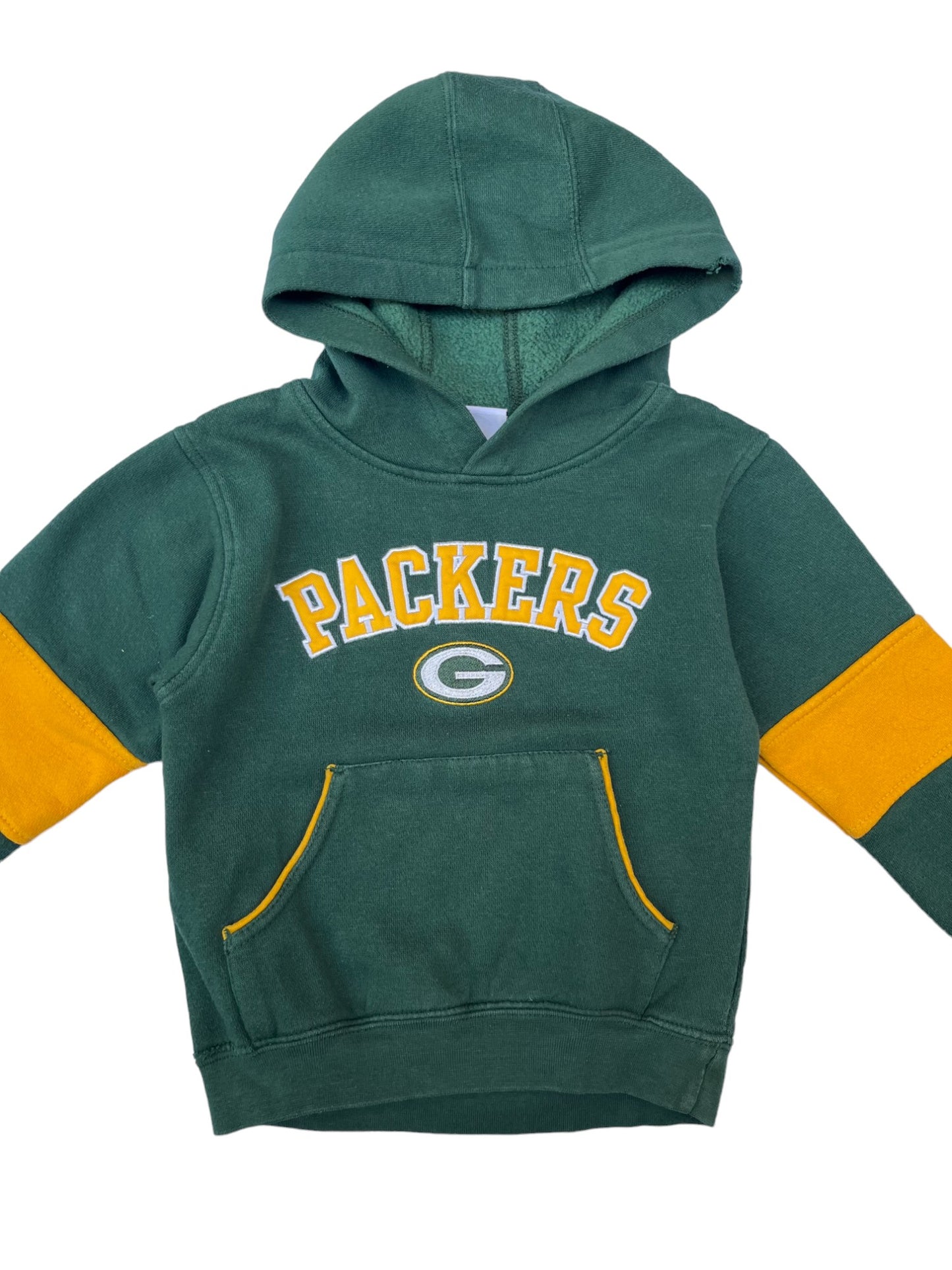 Sweat 90's vert à capuche Packers - 4/5 ans