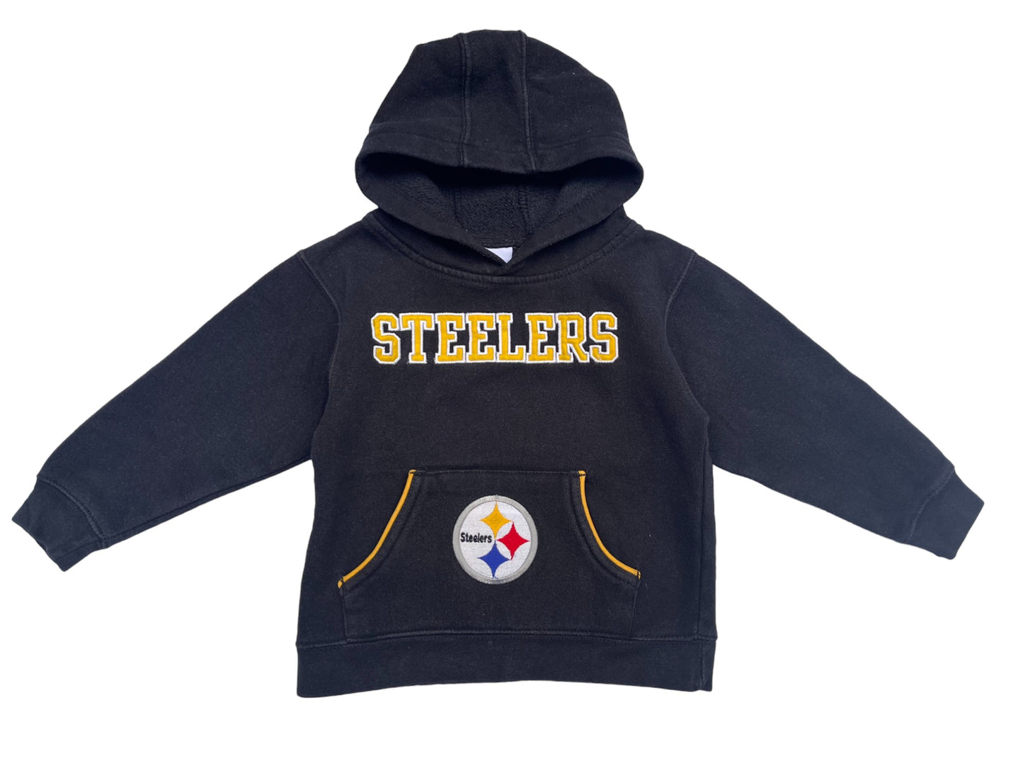 Sweat 90's noir à capuche Steelers - 4 ans