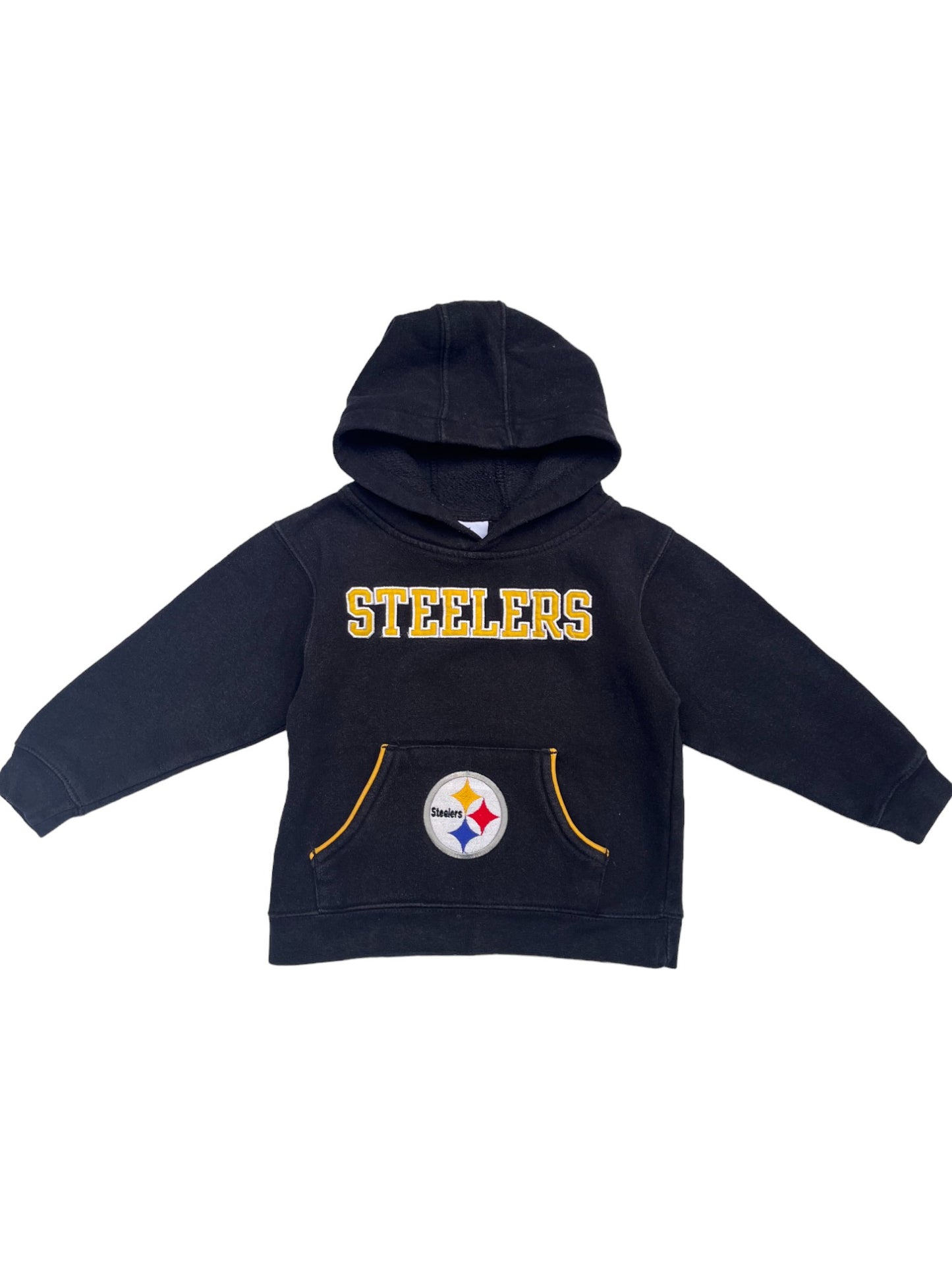 Sweat 90's noir à capuche Steelers - 4 ans