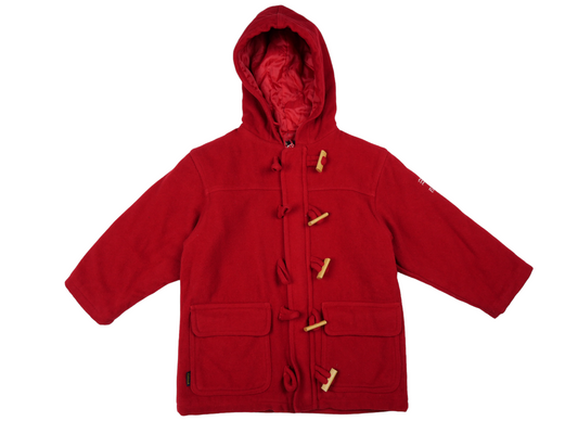 Manteau en laine rouge - 6 ans