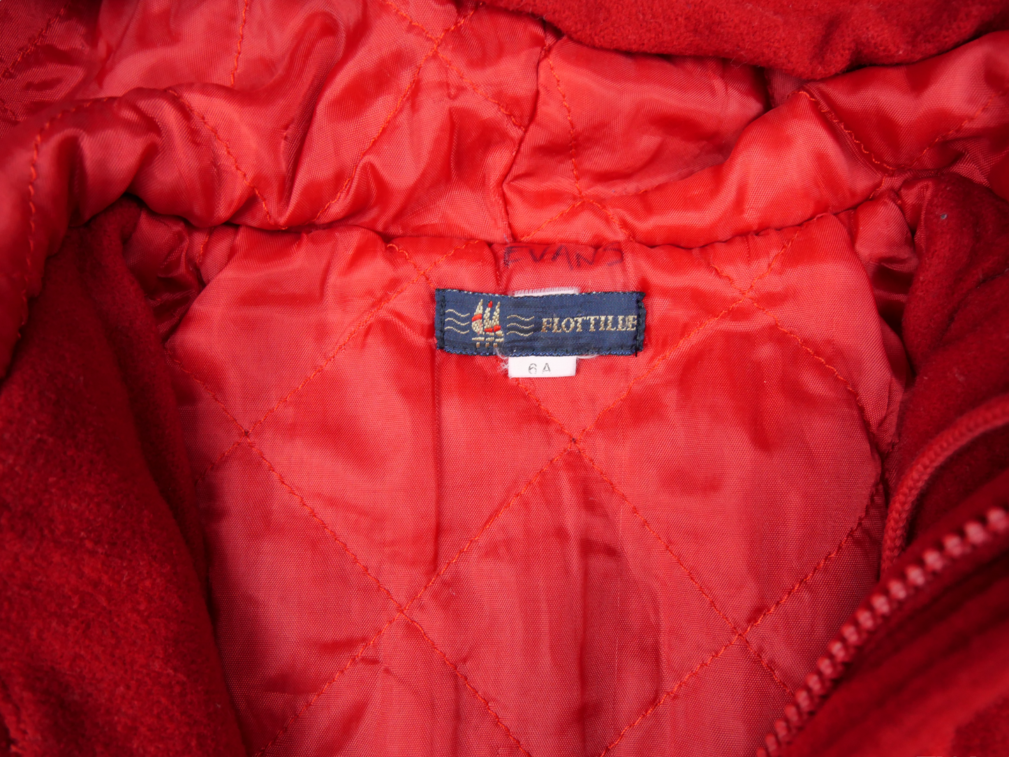 Manteau en laine rouge - 6 ans