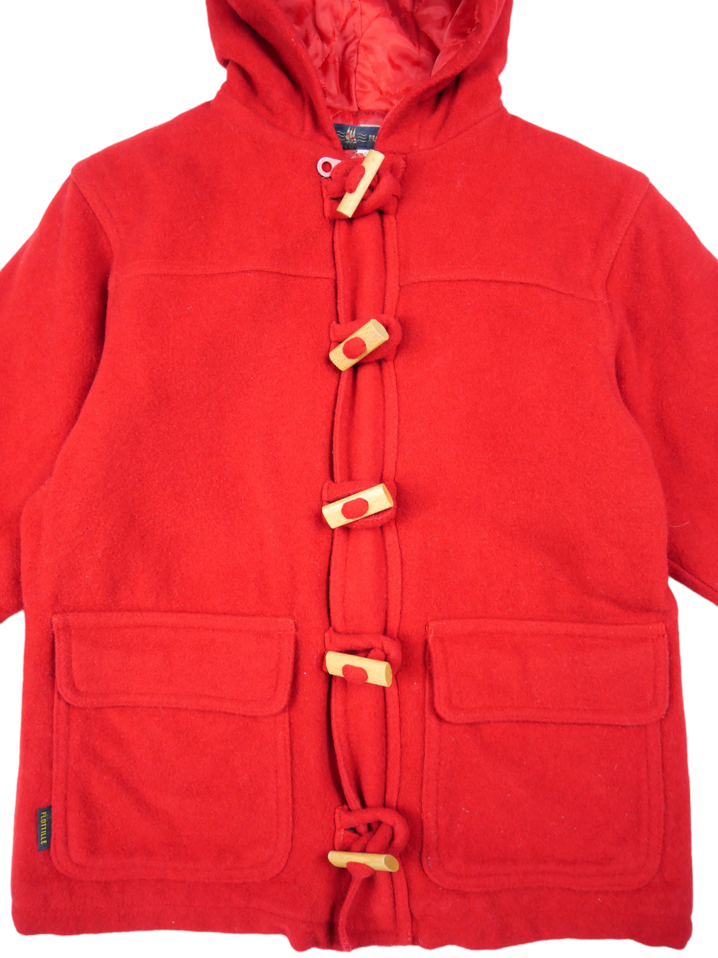 Manteau en laine rouge - 6 ans