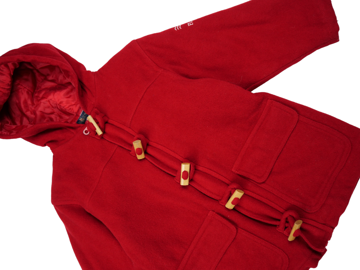 Manteau en laine rouge - 6 ans